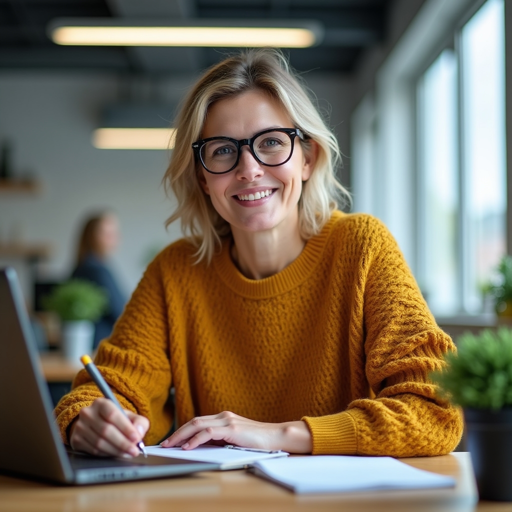 Eva Králová, metodička obsahu webinářů, portrét v konzultační místnosti